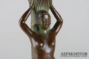 Пара подсвечников в стиле ар-деко. Бронза. Австрия, первая треть 20 века.