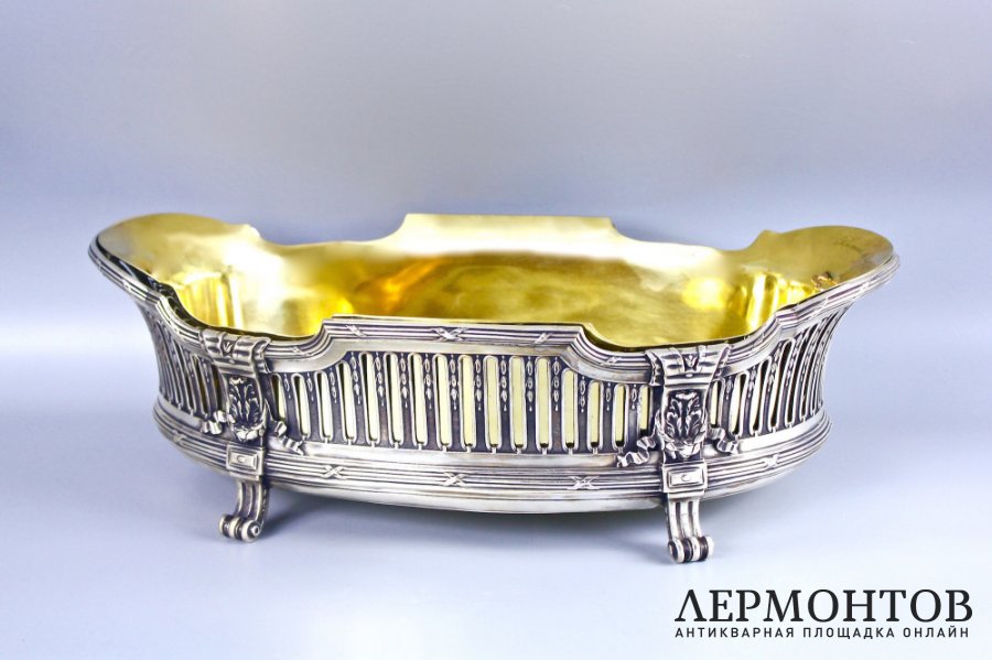 Большая ваза фруктовница. Tetard Freres. Серебро 950 пробы. Франция.