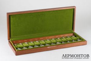 Ложки Цветы Англии. Серебро 925 пробы, золото. Англия, 20 век