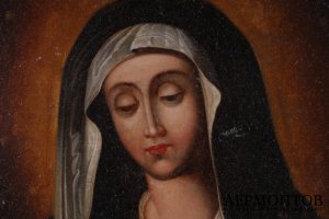 Икона Божией Матери. Умиление. Серафимо-Дивеевская. Холст, масло. Россия, XIX в.