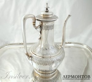 Кофейник Hugo. Серебро 950. Франция 