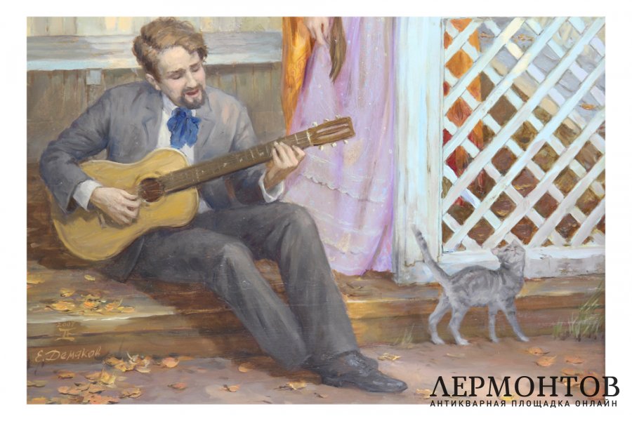 Картина. В беседке, 2007 г. Е.А. Демаков, Холст, масло.