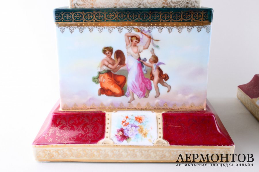 Вазы парные. Фарфор, предп. Royal Vienna, Австрия, рубеж XIX - XX вв.