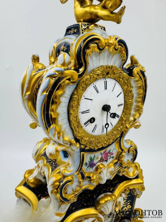 Каминные часы с фигурой путти. Japy Frères, Франция, 1880–1890 годы