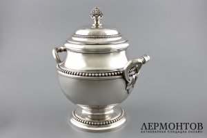 Сахарница в стиле ампир. Lappara. Серебро 950 пробы. Франция, 1900-е гг.