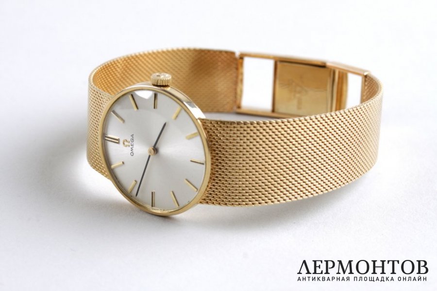 Часы женские наручные Omega. Золото 585 пробы. Швейцария, вторая половина XX века.