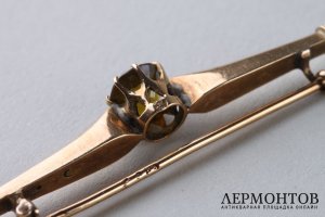 Брошка. Россия, Санкт-Петербург, кон. 19 - нач. 20 в. Золото 56 пробы.