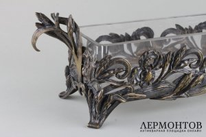 Подставка, подача в стиле модерн. Серебрение. Российская империя, Польша, Норблин.