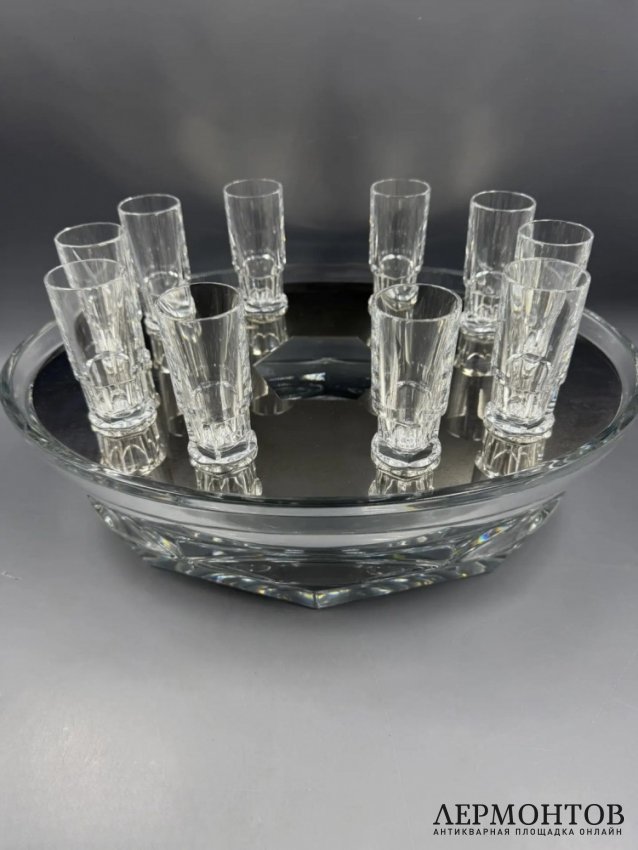 Набор для водки и икры «Harcourt Abysse». Хрусталь, Baccarat, Thomas Bastide