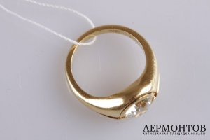 Кольцо с бриллиантом 1,47 ct.  Золото 750 пробы. Европа