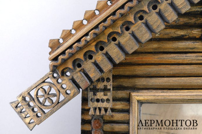 Киот, русский стиль. Россия, 1880-90е гг. Дерево, резьба