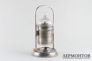 Кофеварка. Варшава. Мельхиор, посеребрение, Российская империя.