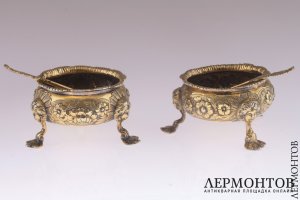 Набор солонок 1762 год. Серебро 925. Англия