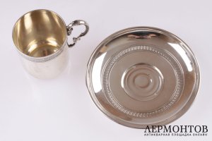 Две кофейных пары Boulenger. Серебро 950. Франция