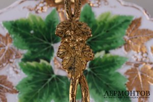 Конфетница Виноград. Фарфор, роспись, золочение, мет.сп. Германия, Мейсен, XIX век.
