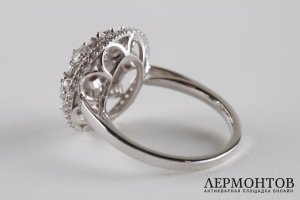 Кольцо круглой формы. Вставка - бриллианты 2,45 ct. Золото 750 пробы.