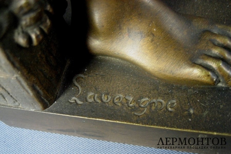 Рыбак. Adolphe Jean Lavergne. Бронза, патинирование. Высота 63 см. Франция, XIX век.