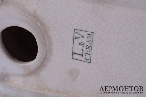 Парные букенды, держатели для книг в виде белых медведей. Франция, 1930-е гг. Фаянс.