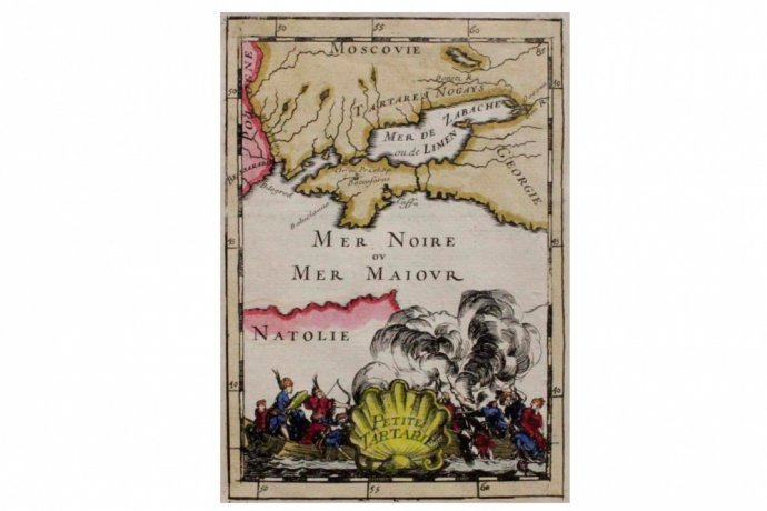 Карта Черного моря, Крыма, России, Грузии. А. М. Мале. Франция, 1683 год.