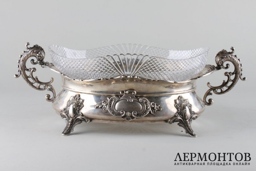 Ваза для фруктов. Серебро 800 пробы.Германия, фирма Bruckmann Sohne, конец  XIX в.