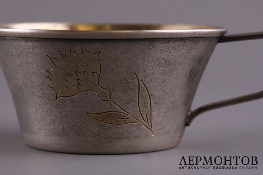 Кофейная пара. Серебро 875 пробы. СССР, завод Московский ювелир, 50-60-е гг. 20 в.