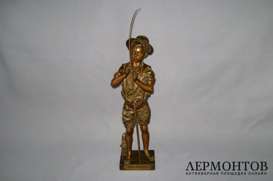 Рыбак. Adolphe Jean Lavergne. Бронза, патинирование. Высота 63 см. Франция, XIX век.