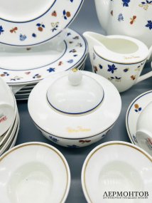 Чайный сервиз на 6 персон. Фарфор, Villeroy & Boch, дизайнер Paloma Picasso, Германия, 20 век