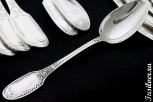 Столовый сервиз Puiforcat. Серебро 950 пробы. Франция