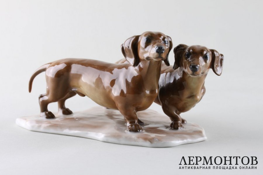Статэтка Таксы. Фарфор, роспись. Германия, Rosenthal, 1934.