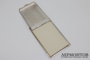 Блокнот Охотник и собаки. Серебрение, ручная гравировка. Германия, конец XIX века.