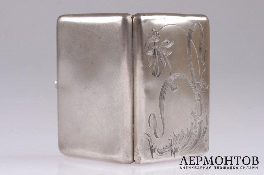 Портсигар art nouveau. Серебро 84. Россия