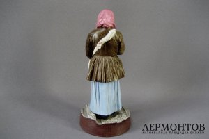 Статуэтка Горькая доля. Бисквит. Российская Империя, мануфактура А. Попова.