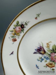 Тарелка десертная. Фарфор, живопись, Императорский фарфоровый завод, Россия, 1888 год