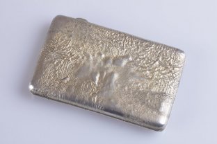 Портсигар самородок. Серебро 84. Российская империя