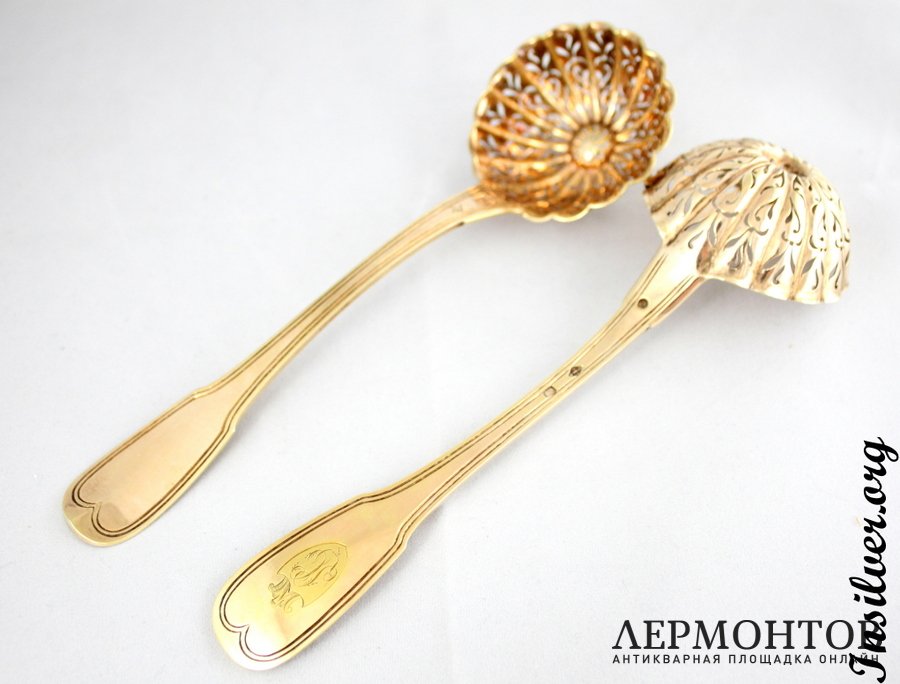 Две ложки для сахара. Серебро 950. Франция. Редкость.