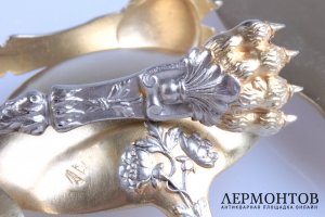 Набор для закусок Henin et Vivier. Серебро 950. Франция