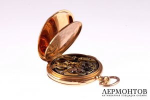 Карманные часы с хронографом и репетиром Volta. Золото 750. Швейцария