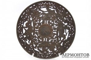 Тарелка Нептун и Наяды. Чугун. Россия, Касли, 1896 год.