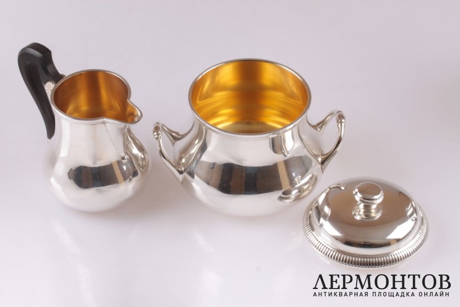 Чайный и кофейный сервиз ESCHWEGE. Серебро 950 пробы. Франция