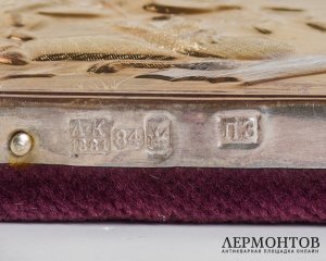 Икона «Георгий Победоносец». Серебро с позолотой, современная работа
