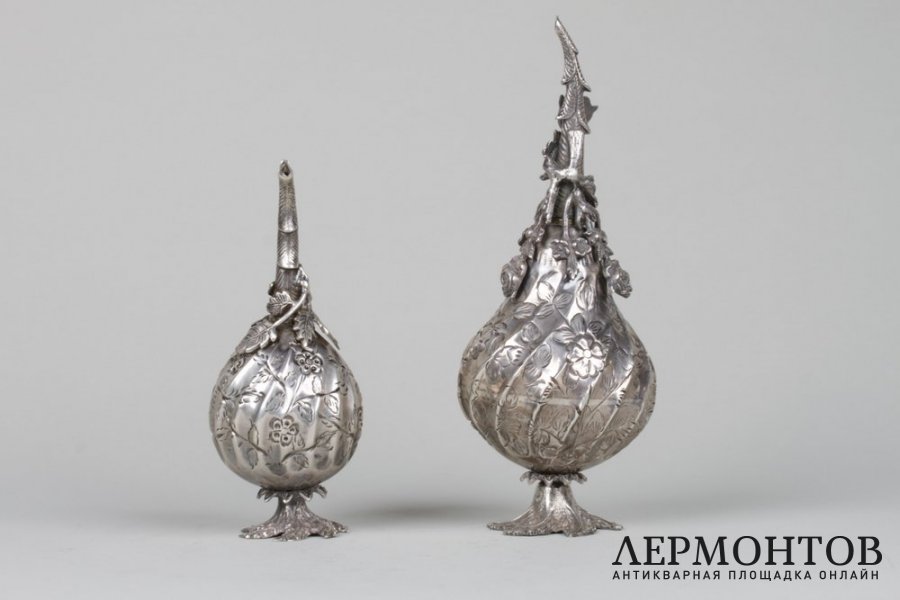 Парные ароматницы. Азия, фирма Balyan, Damarsanat. Серебро 900 пробы, литье, чеканка.