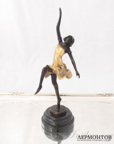 Балерина. Бронза. Позолота. F Preiss