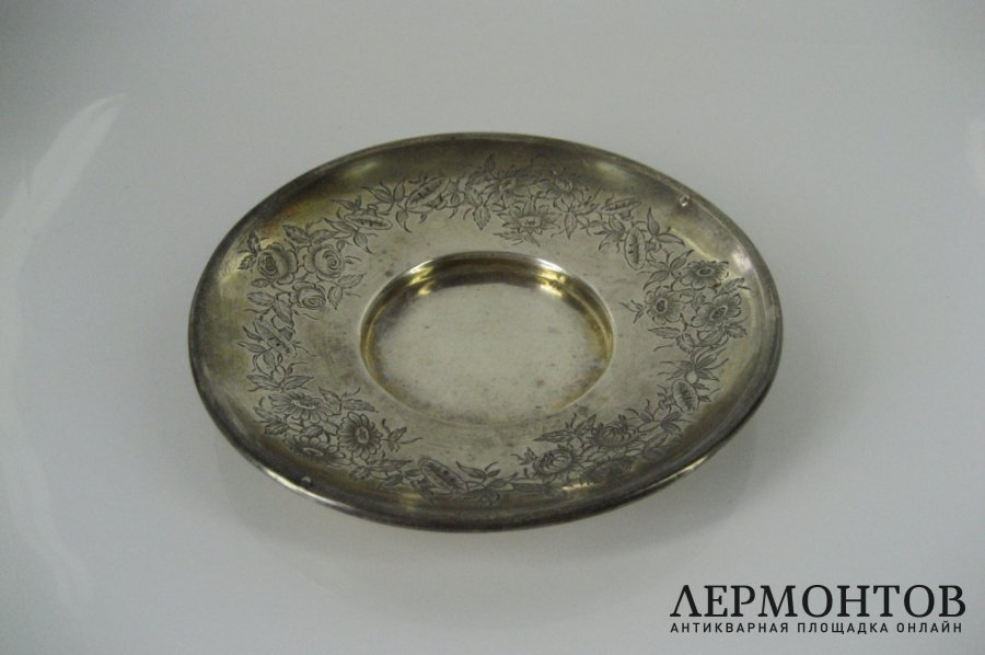 Чайная пара. Серебро 950 пробы, золочение. Франция, XIX век.