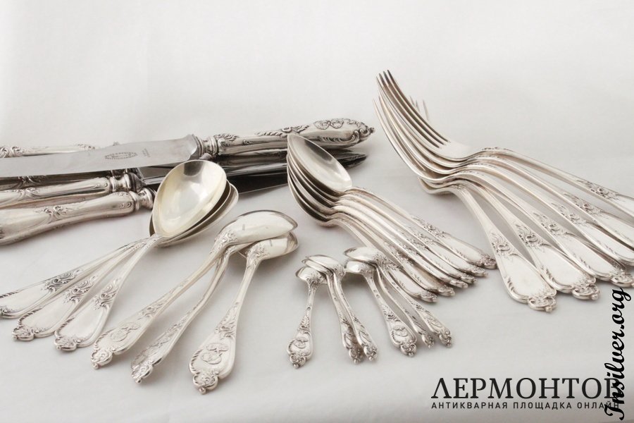 Столовый сервиз Radke. Серебро 84. Российская империя