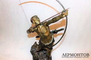 Скульптура. Лучник. Бронза. Emile Gregoire. Франция