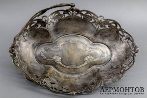 Ваза для фруктов в стиле модерн. Серебрение. Германия, WMF, 1886-1903.