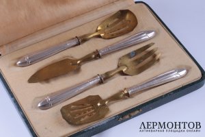 Набор для закусок. Серебро 950 пробы. Франция
