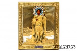 Икона Святой великомученик Дмитрий Солунский. Серебро. Россия, 1908-1917 гг. 