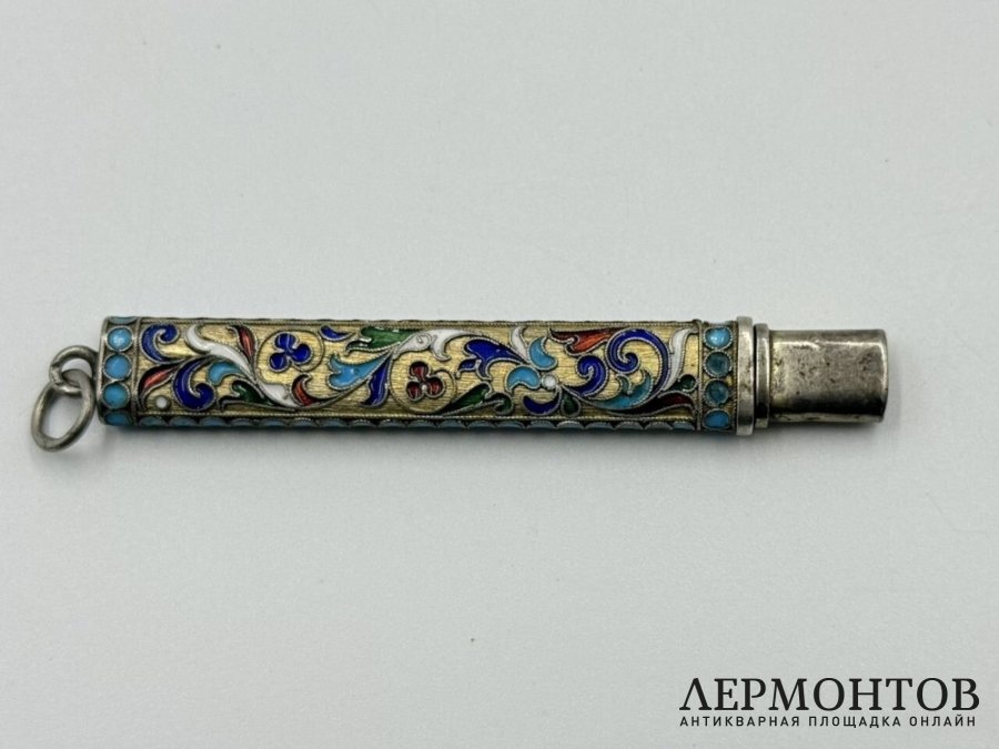 Карандаш. Россия, нач. 20 века. Серебро 84 пробы, эмаль.