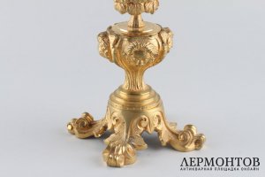 Подсвечник. Эгоист. Бронза. Российская империя. XIX в.